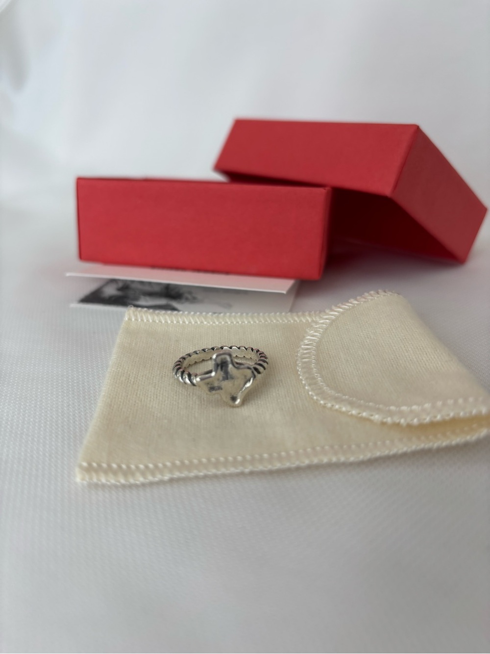 Retired James Avery | Sterling Silver Texas  Ring Twisted Rope